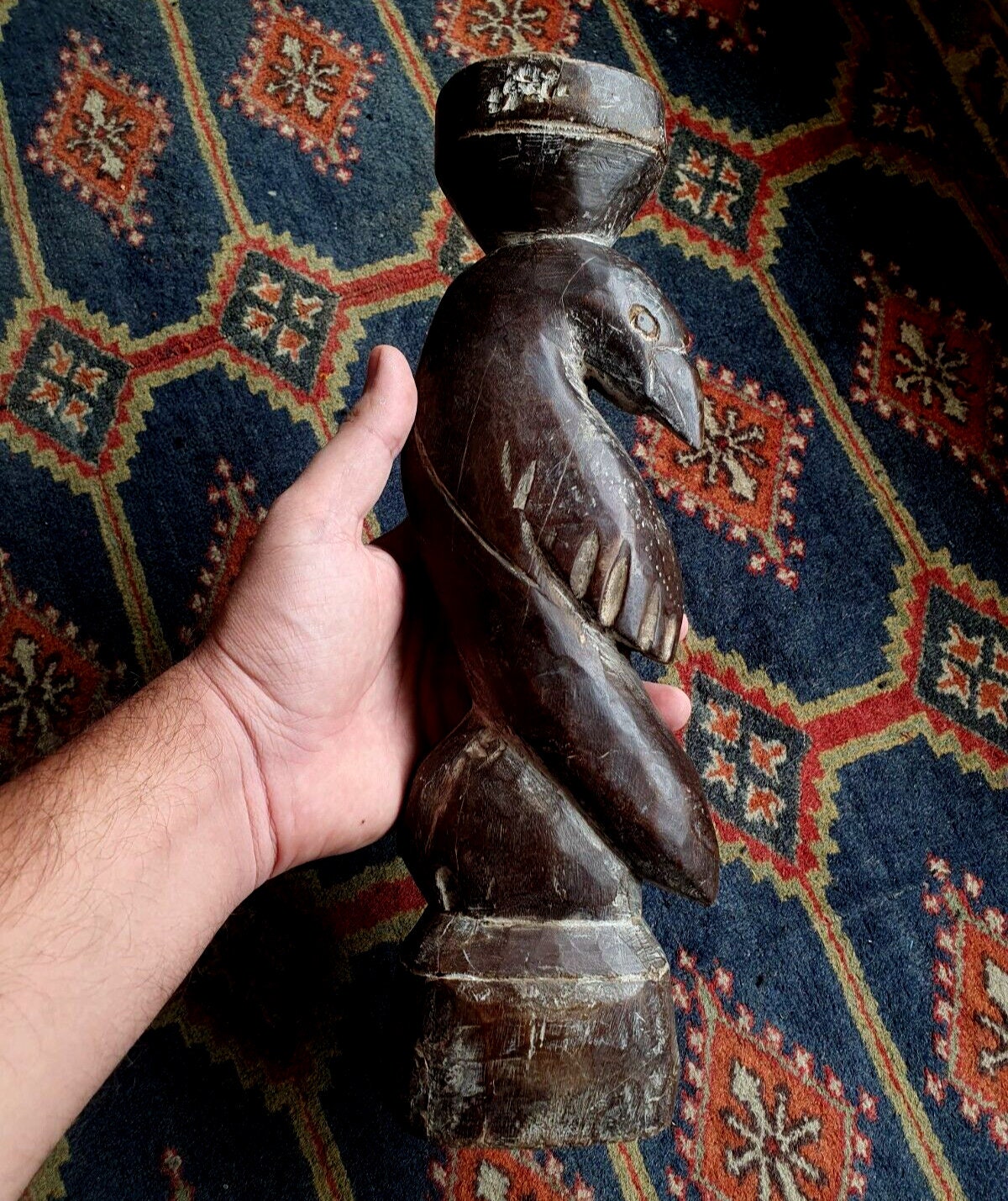Antique Wood Carving Bird 18th- 19th Century Hand Carved Collectible Piece