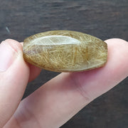 Golden Rutilated Quartz Bead: No Hole