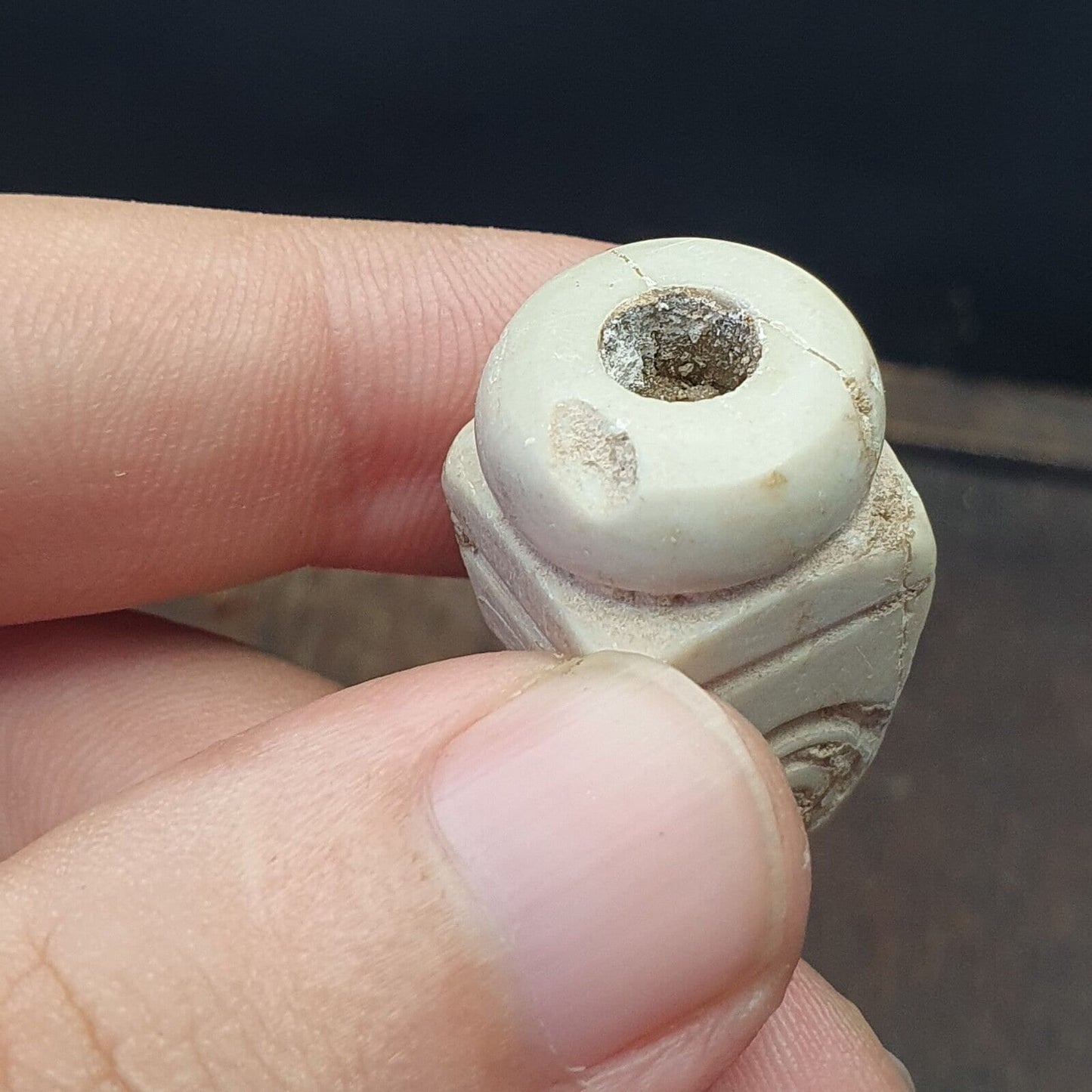 Antique ancient old himalayan indo tibetan agate beadGift