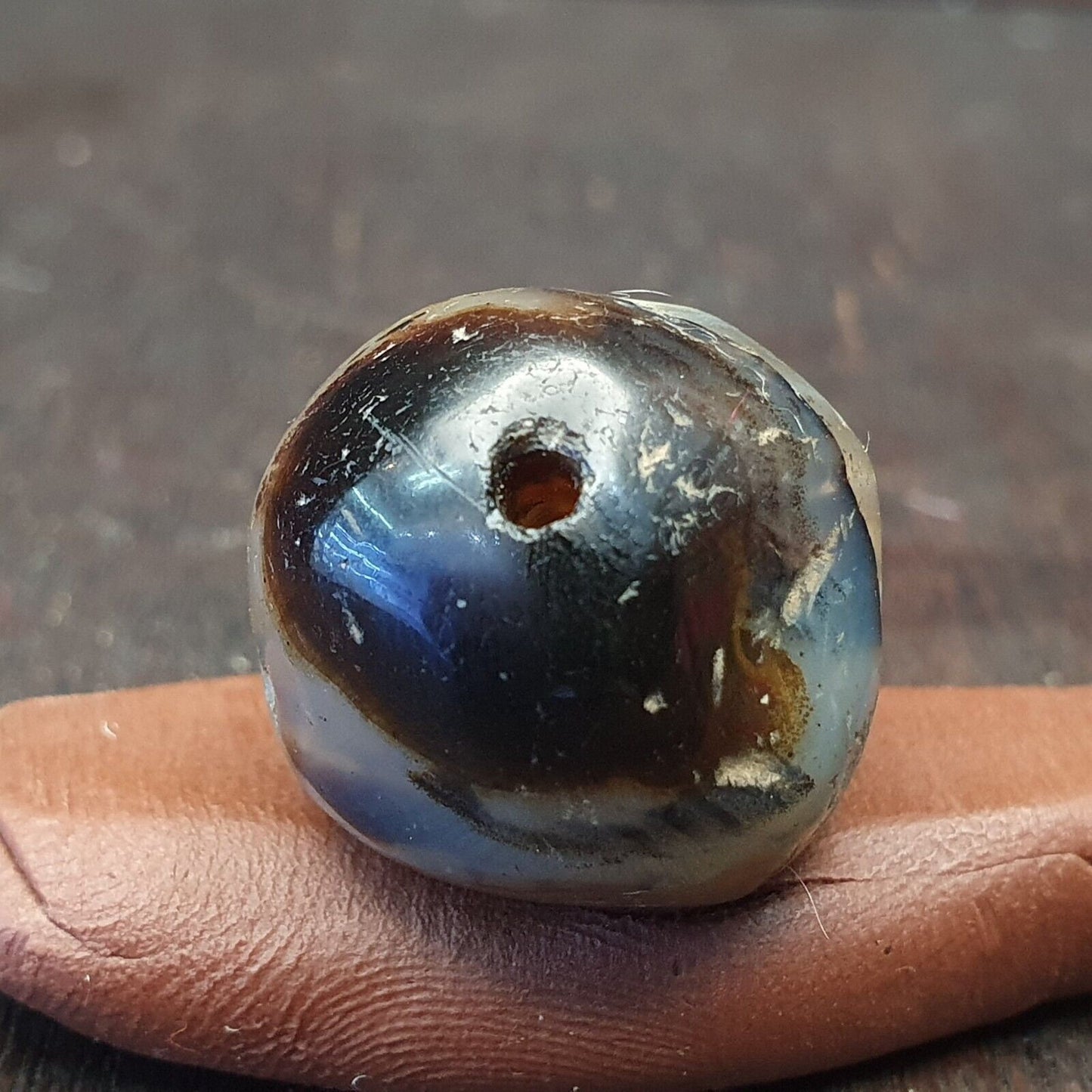 Antique ancient old himalayan soleimani agate beadGift