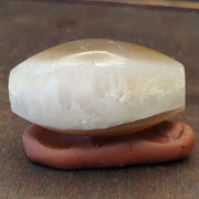 Ancient Himalayan Agate Bead: Brown & White Crystal, 42mm