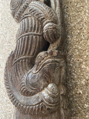 Antique wood carving wall bracket corbel chinese dragon lion 16 inches