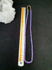 Tiny blue chevrons venetian beads african necklace 8mm
