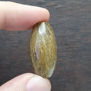 Golden Rutilated Quartz Bead: No Hole