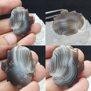 Antique Himalayan Indo-Tibetan banded agate amulet bead pendant – photo 2 of 5