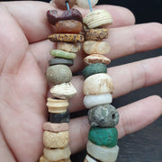 Authentic ancient islamic roman venetian era beads strand necklace #kv-kv-21