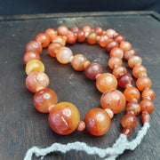 Lot of old ancient persian carnelian beads agate jewelry 1000+ years old