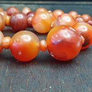 Lot of old ancient persian carnelian beads agate jewelry 1000+ years old