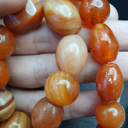 Antique vintage himalayan african afghan carnelian agate old bead necklace