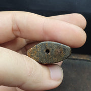 Unusual antique chinese jade double cong vase bead pendant carving bird