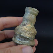 Ancient roman glass iridescent medicine or fragrance glass bottle
