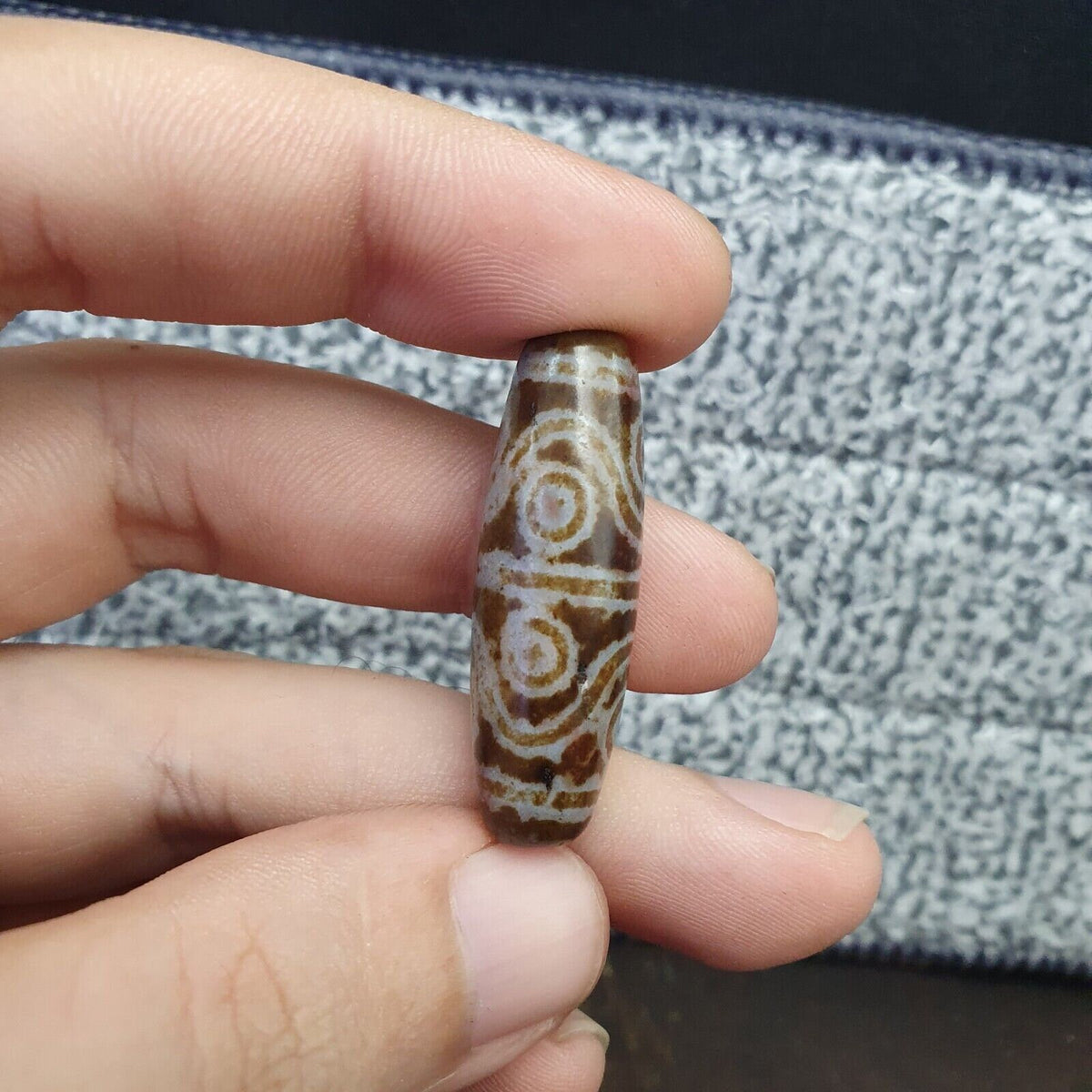 Old Indo Tibetan Eyes Beads Unique Patterns Dzi Amulet Beads