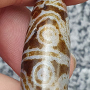 Old indo tibetan eyes beads unique patterns dzi amulet beads