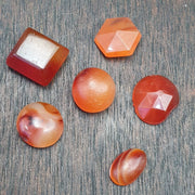 Lot 6 antique carnelian old himalayan indo tibetan african agate cabochons