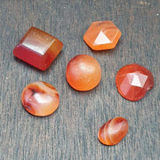 Lot 6 antique carnelian old himalayan indo tibetan african agate cabochons