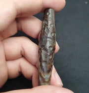 Antique ancient indo tibetan carving agate eye stone bead amulet