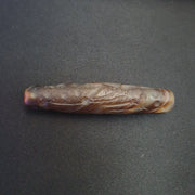 Antique ancient indo tibetan carving agate eye stone bead amulet animal & hunter