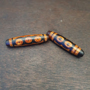 2 pcs tibetan chinese nepalese himalayan agate eyes bead dzi amulet beads