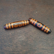 2 pcs tibetan chinese nepalese himalayan agate eyes bead dzi amulet beads