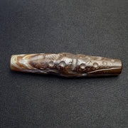 Antique ancient indo tibetan carving agate eye stone bead amulet