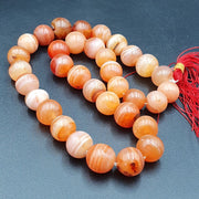 Buddhist rosary mala prayer beads tibet nepal pink himalayan agate beads