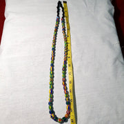 Venetian inspired glass beads melon chevron beads necklace #115.