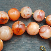 Antique indo tibetan carnelian old agate beads tribal beads jewelry necklace