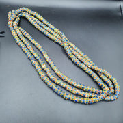 vintage old glass chevron fancy glass beads beaded necklace