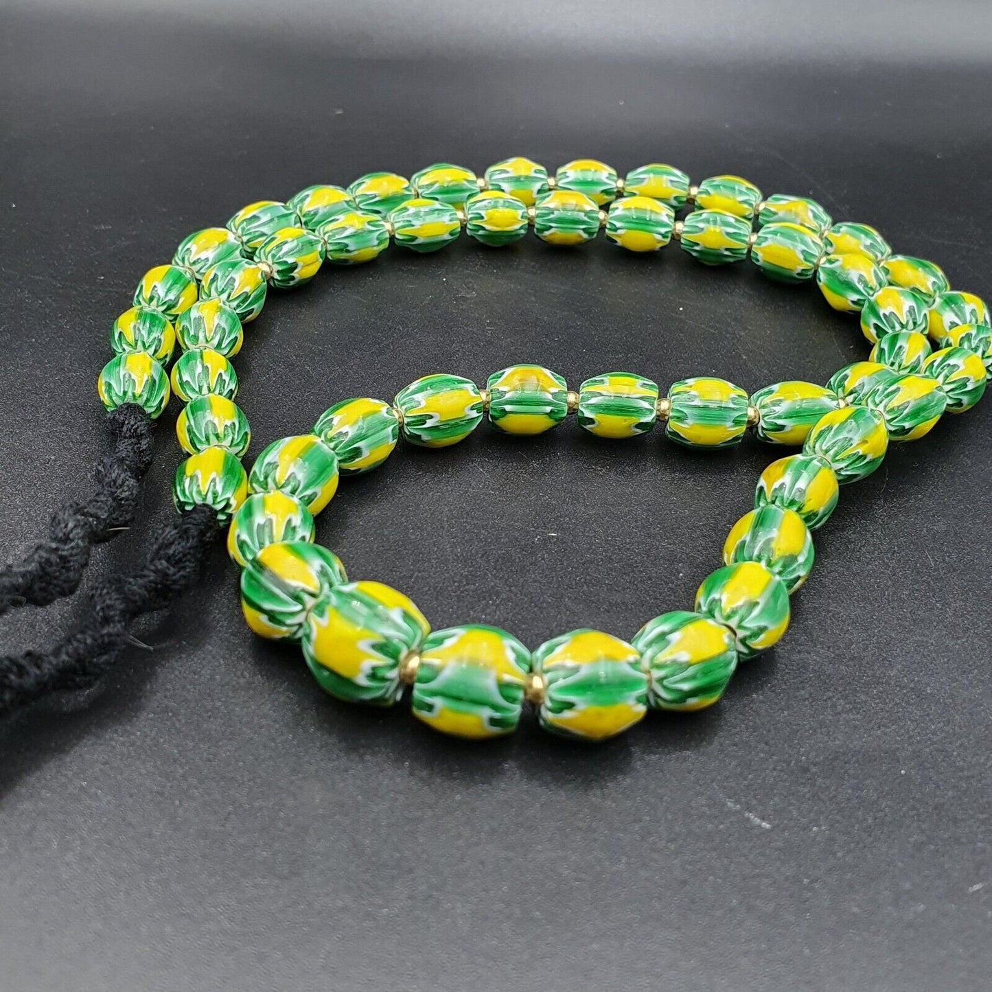Antique Venetian Chevron Trade Beads: African Watermelon Strand
