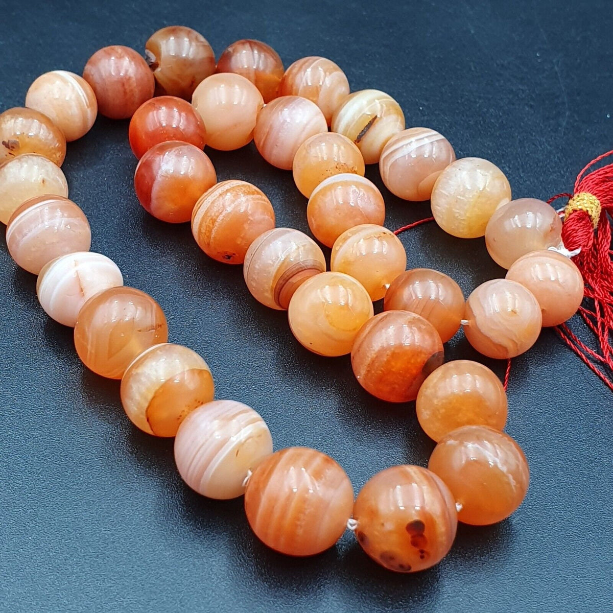 Buddhist Rosary Mala Prayer Beads Tibet Nepal Pink Himalayan Agate Beads