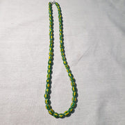 Venetian inspired glass beads melon chevron beads necklace #114.