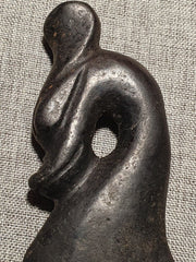 East Oasis Hand Carved Jade Amulet Bead - Antique Black Stone Mystic Animal Charm