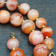Antique indo tibetan carnelian old agate beads tribal beads jewelry necklace