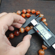 Antique Indo Tibetan Carnelian Agate Bead Necklace