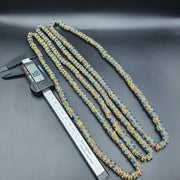 vintage old glass chevron fancy glass beads beaded necklace