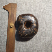 East Oasis Hand Carved Jade Amulet Pendant - Antique Black Magnetic Stone Charm