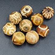 Vintage Pumtek Perlen Lot 9 Perlen 18-19mm Lot#47
