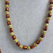 Vintage beads old chevrons beads necklace.