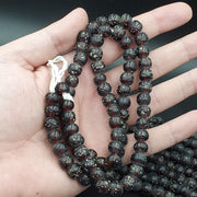 Antique Garnet Red, African Trade Strand | Glass Beads | 24-Inch Full Length, Vintage Collectible