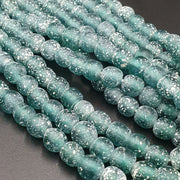 Old Antique African, Greenish Blue Vintage Strand, Trade Glass Beads | Full-Length 24 Inch, 9-9.5mm, Rare
