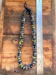 Art deco venerano moretti mosaic glass beads big hole beads donuts.