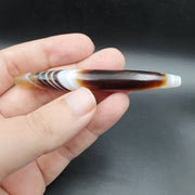 古董老瑪瑙喜馬拉雅印度西藏蘇萊曼尼眼天珠護身符長珠 #178