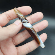 Antique old agate himalayan indo tibetan suleimani eye dzi amulet long bead #178
