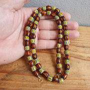 Vintage beads old chevrons beads necklace.