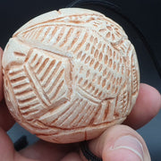 Ancient stone figures of mystical animal carving intaglio big bead amulet