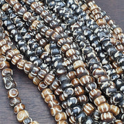 Lot 10 old tibetan carving necklace tribal decorated beads strands #b10