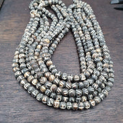 Lot 2 old tibetan carving yak bone necklace tribal decorated beads strands #b5
