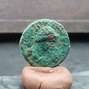 Ancient antique rare greek kushan empire bronze coin (circa 55-105ad) cnl#2