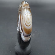 Vintage himalayan indo tibetan suleimani carving agate amulet bead #121