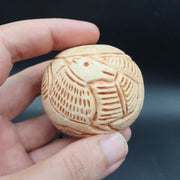 Ancient stone figures of mystical animal carving intaglio big bead amulet